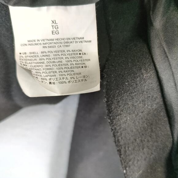 Old Navy Black Pea Coat Women's XL Concealed Buttons Flannel Boxy Retro Mod - Picture 5 of 10